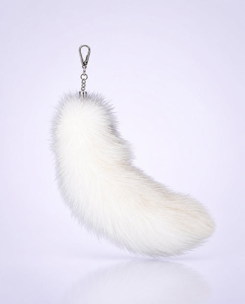 Faux Fur Fox Tail Bag Charm The Jelly Firkin | Waterproof TPU Jelly tote bag | Pink Jelly Club