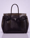 The Jelly Bag | Black Croc XL The Jelly Firkin | Waterproof TPU Jelly tote bag | Pink Jelly Club
