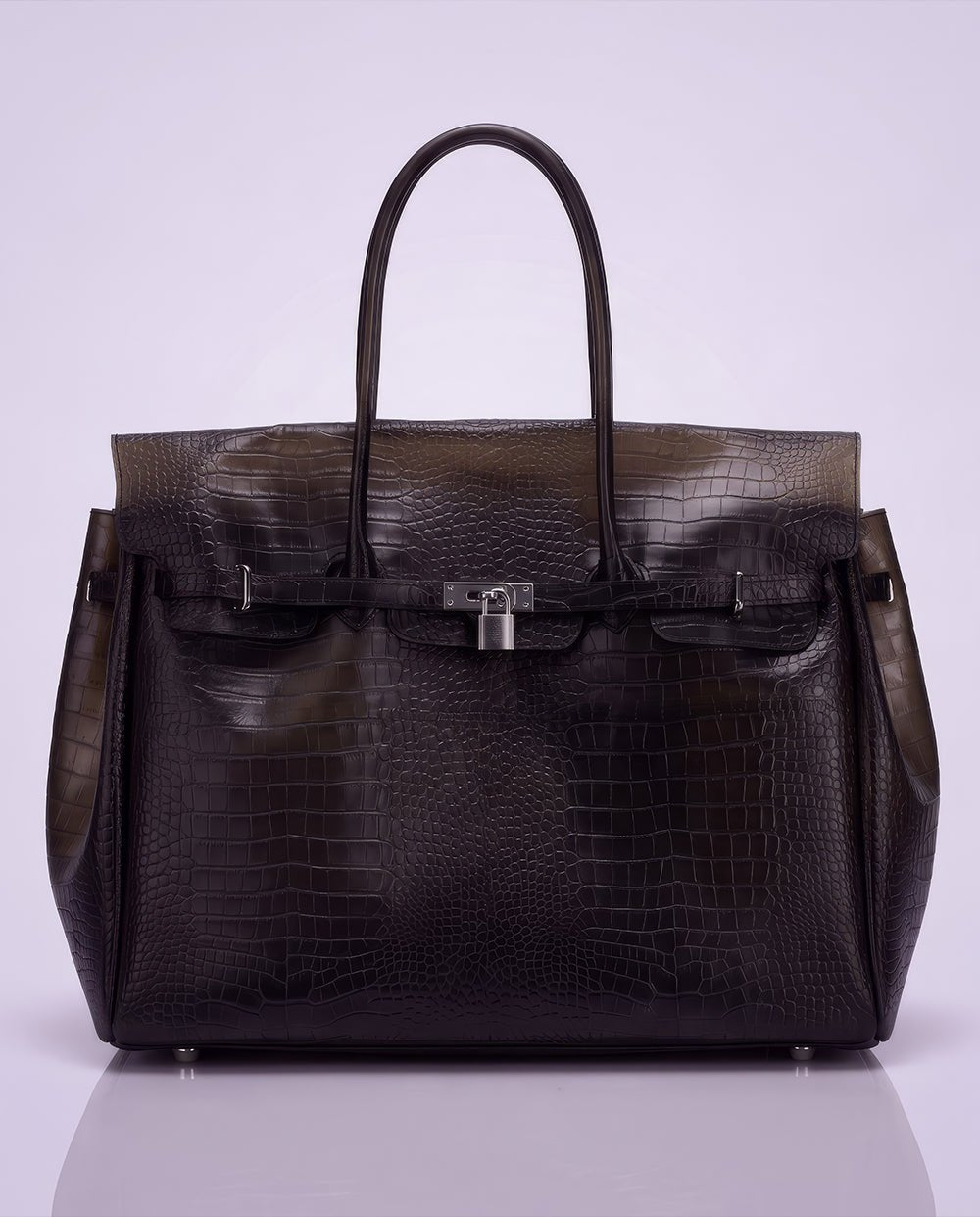 The Jelly Bag | Black Croc XL The Jelly Firkin | Waterproof TPU Jelly tote bag | Pink Jelly Club