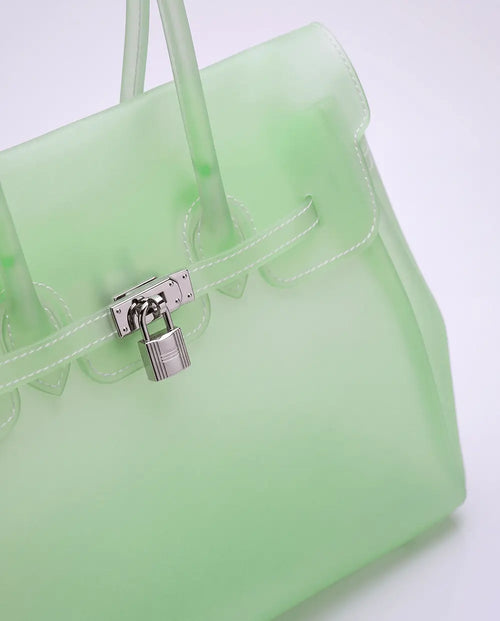 The Jelly Firkin | Green The Jelly Firkin | Waterproof TPU Jelly tote bag | Pink Jelly Club
