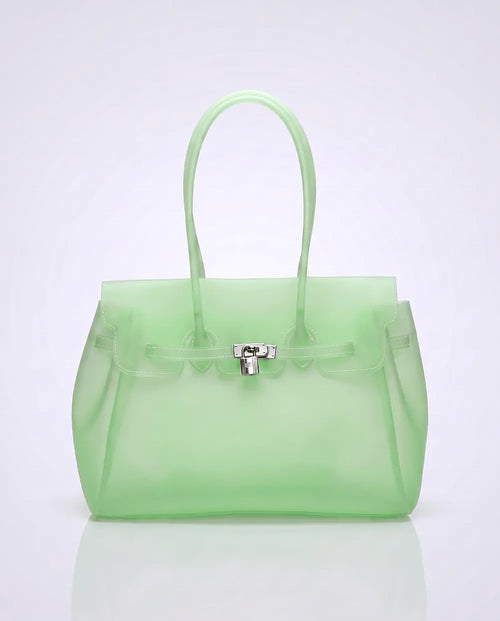 The Jelly Firkin | Green The Jelly Firkin | Waterproof TPU Jelly tote bag | Pink Jelly Club