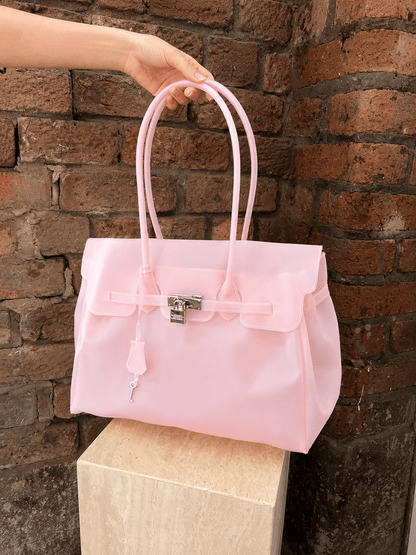 Waterproof Jelly Tote Bag | Blush | The Jelly Firkin by Pink Jelly Club The Jelly Firkin | Waterproof TPU Jelly tote bag | Pink Jelly Club