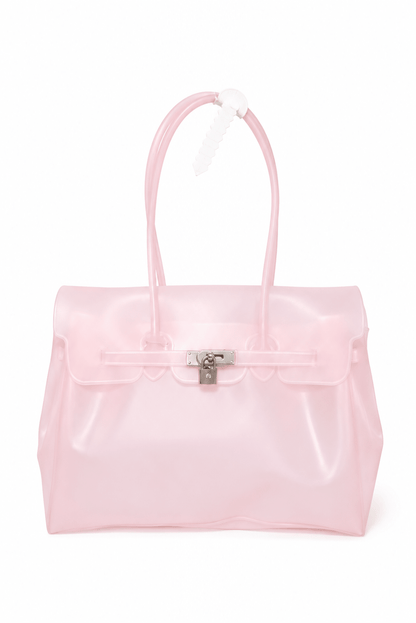 Waterproof Jelly Tote Bag | Blush | The Jelly Firkin by Pink Jelly Club The Jelly Firkin | Waterproof TPU Jelly tote bag | Pink Jelly Club