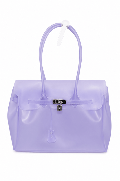 Waterproof Jelly Tote Bag | Lavender | The Jelly Firkin by Pink Jelly Club The Jelly Firkin | Waterproof TPU Jelly tote bag | Pink Jelly Club
