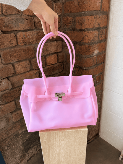 Waterproof Jelly Tote Bag | Pink | The Jelly Firkin by Pink Jelly Club The Jelly Firkin | Waterproof TPU Jelly tote bag | Pink Jelly Club