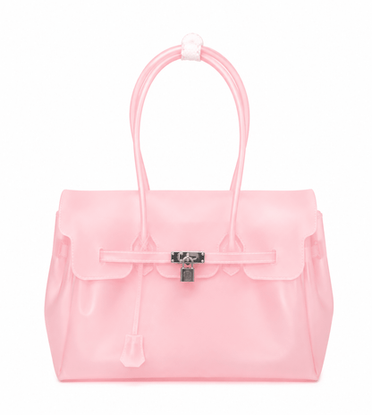 Waterproof Jelly Tote Bag | Pink | The Jelly Firkin by Pink Jelly Club The Jelly Firkin | Waterproof TPU Jelly tote bag | Pink Jelly Club