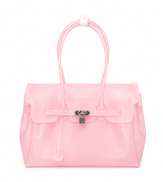 Waterproof Jelly Tote Bag | Pink | The Jelly Firkin by Pink Jelly Club The Jelly Firkin | Waterproof TPU Jelly tote bag | Pink Jelly Club